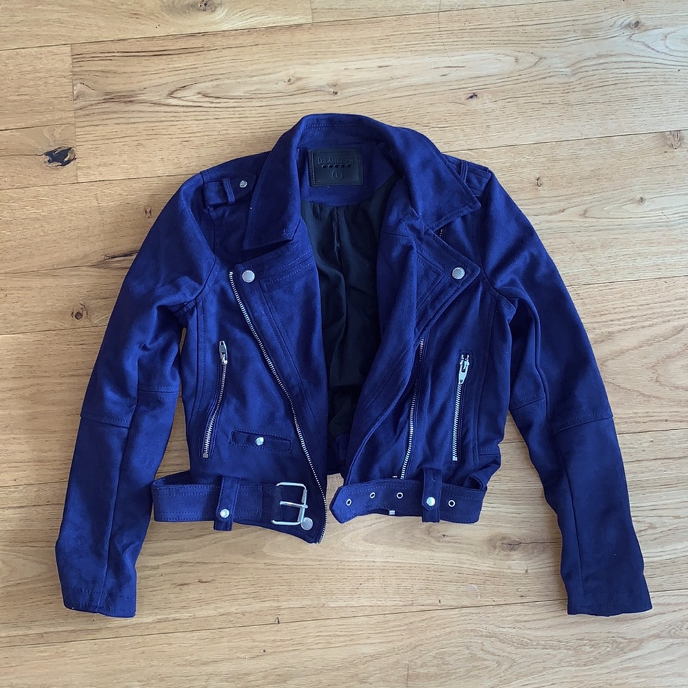 Blank NYC Girls Faux Suede Moto Jacket